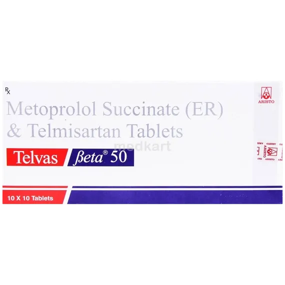 telvas beta 50mg tablet 10's